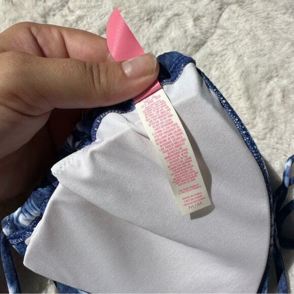 Victoria's Secret | Flounce Teeny Triangle Bikini Inkblot | Size Medium - Picture 10 of 11